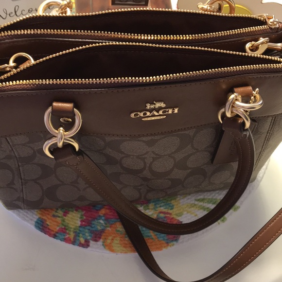 Coach F26139 Mini Brooke CarryAll Signature Coated Canvas Leather Purse - NWT - Picture 7 of 16